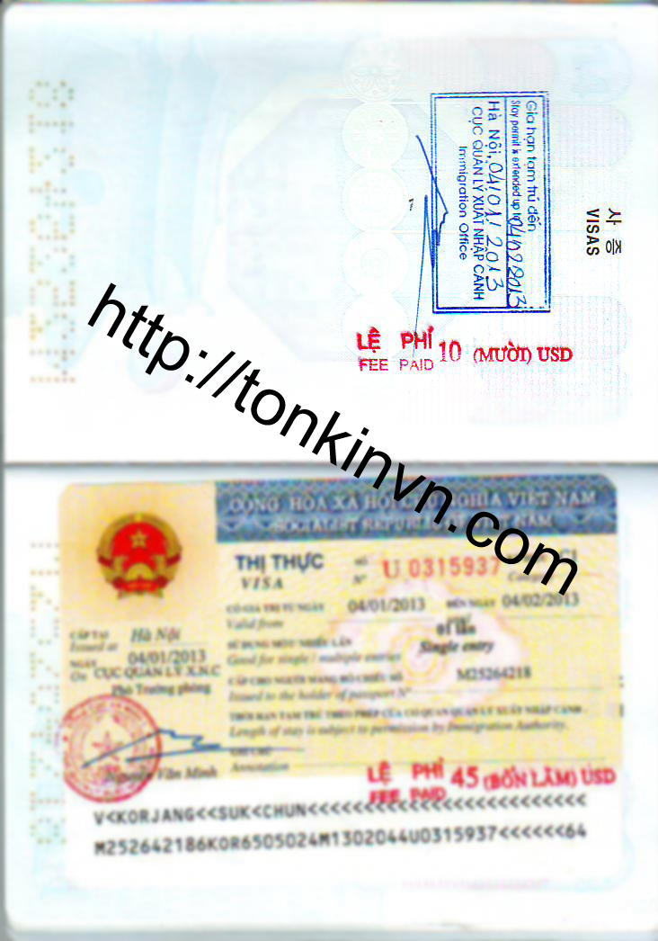 gia hạn visa cho người Hàn Quốc tại Việt Nam